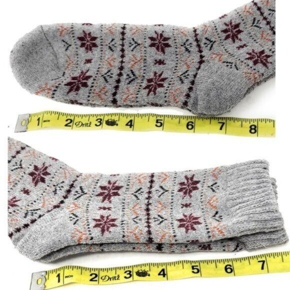 Women Wool Socks 9-11 Lamb Wool Warm Winter Socks Hearts Christmas Print 12-PACK - Picture 5 of 5